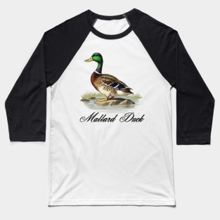 a duck standing on a rock Baseball T-Shirt